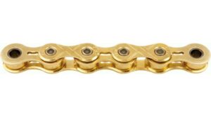 Cadena KMC X101, una sola velocidad, 112 eslabones, dorada