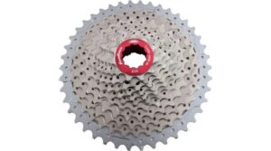 SunRace CSRX8 11-speed cassette Shimano HG 11-42 tanden zilver/rood