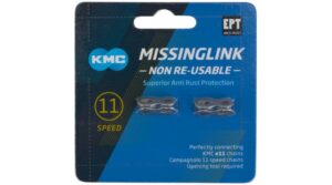 Antivol de chaîne KMC MissingLink, jeu de 2 pièces, 11 maillons, non réutilisable, couleur argent.